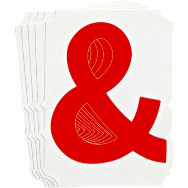 Brady Quik-Align 5160 Series Polyester 4 in Lbl Legend: & Red 10PK 5160P-& - main